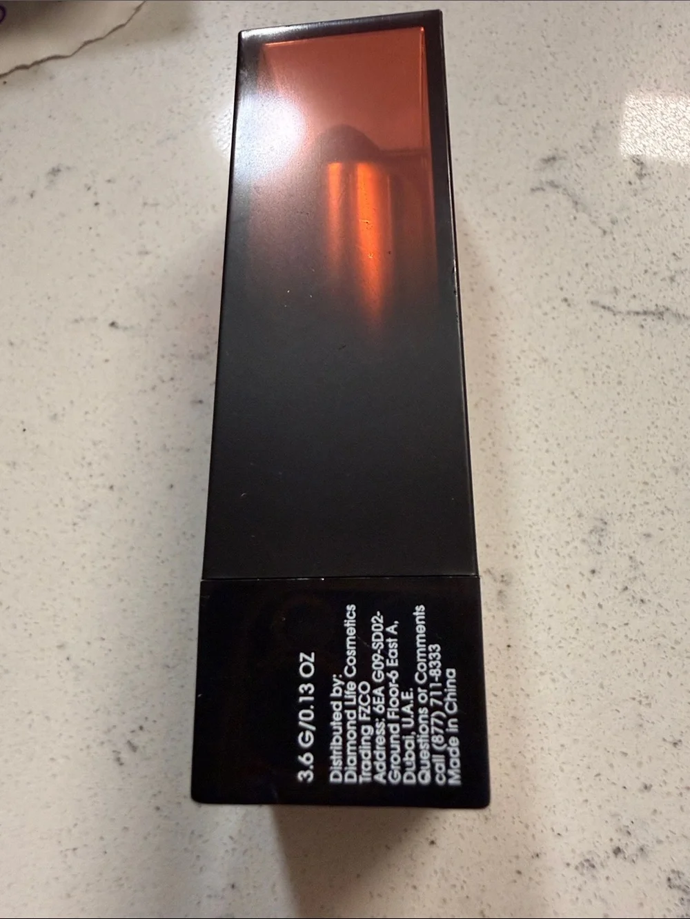 bebe Silky Matte Lipstick - Black and Amber Orange Case chestnut red